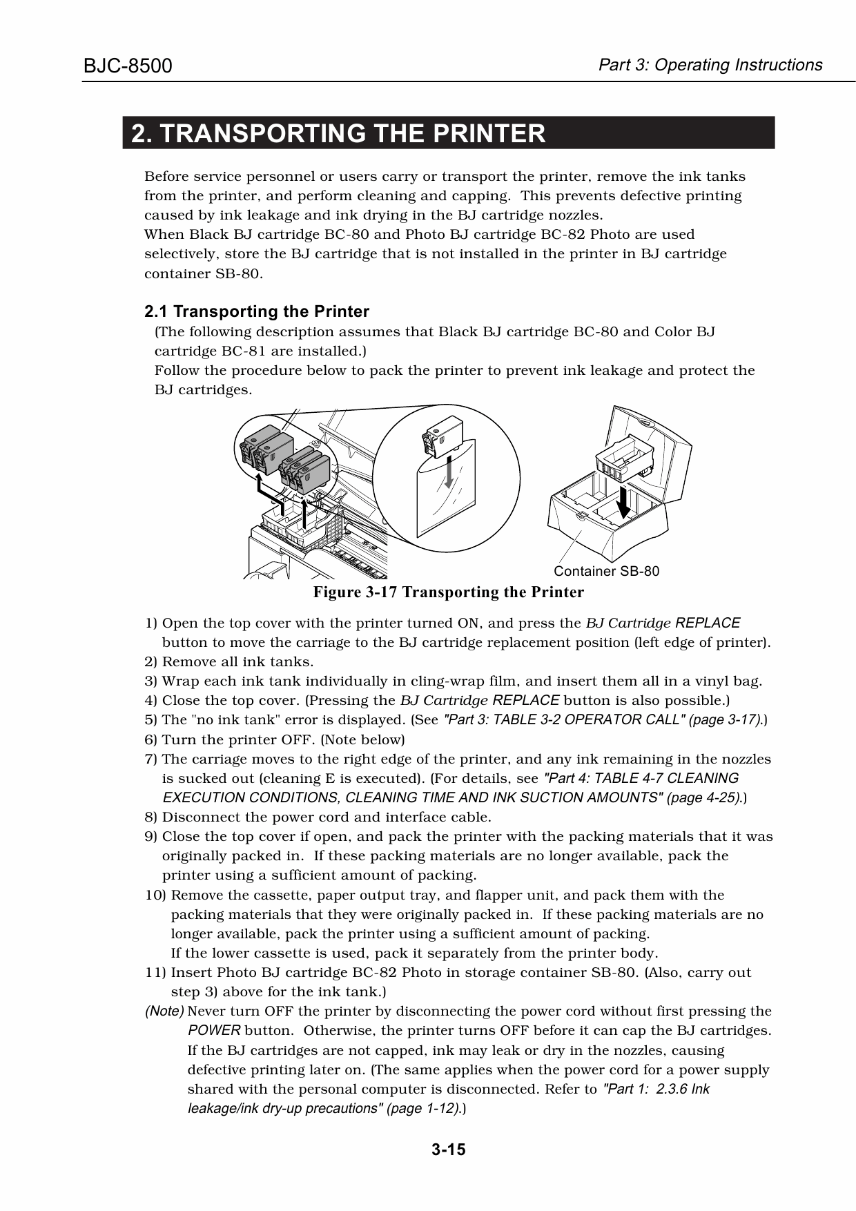 Canon BubbleJet BJC-8500 Service Manual-3